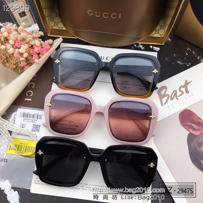 GUCCI古馳 2019新款 古奇小蜜蜂爆款太陽鏡 遮擋有害光線防輻射 出行旅遊搭配衣服必備品 2974S  lly1612